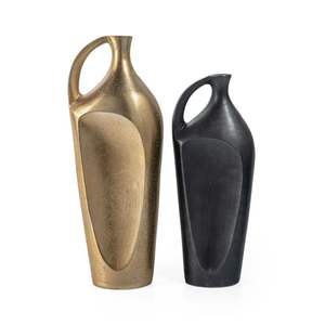 Maceta de aluminio, jarrón moderno para decoración del hogar, Juego de 2 jarrones de Metal para centro de mesa de boda, jarrón de flores de Metal al por mayor - Product Image 5