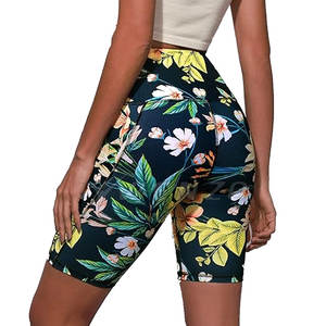 Shorts de yoga respirants pour femmes, taille haute, coupe ajustée, tissu extensible, séchage rapide, confortables, imprimés et vêtements de sport quotidiens - Product Image 2