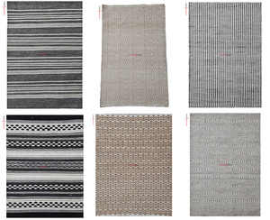 Yute de hilo PET reciclado resistente a las manchas tejido a mano interior/exterior patrón geométrico alfombra de suelo tejido plano coches alfombra de oración a la venta - Product Image 6