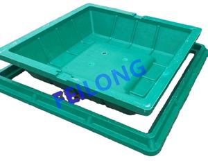 Copertura per tombini e telaio per ispezione quadrata pesante 70cm/27,55 pollici con rivestimento in prato invisibili per piantare prodotti stradali incassati - Product Image 3