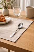 Cuillères de style classique Mr.Spoon Serie Piedra, cuillère à soupe monobloc Mango 205 mm en acier inoxydable 18/0, argent, anti-corrosion