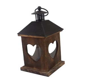 Portavelas Decorativo de Madera, Candelabro Elegante, Lámpara de Viento, Creativo, Práctico, 1 Unidad - Product Image 1