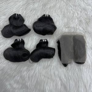 Fungmi ผมต่อจากเวียดนามแท้100% ผม Remy หยิกเด้งสีดำธรรมชาติมัดคู่ผมมนุษย์ทอ100กรัม - Product Image 4