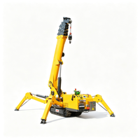 Mini-grue araignée diesel électrique à faible bruit avec une hauteur de levage de 18 m, haute efficacité pour les travaux de construction urbaine en extérieur