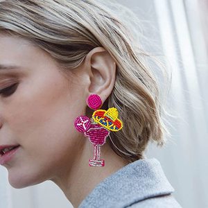 Últimos pendientes bohemios chapados en oro con cuentas de semillas colgantes de perlas hechos a mano para mujer, ropa de fiesta de boda, Idea de regalo - Product Image 6