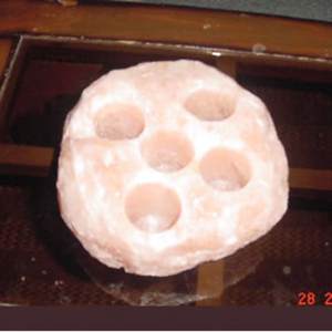 Beautiful 5-Hole Pink Salt <b>Crystal</b> <b>Candle</b> Handcrafted 2.5-3kg Natural Stone Theme Carved Polished Home Decoration Directly - Product Image 1