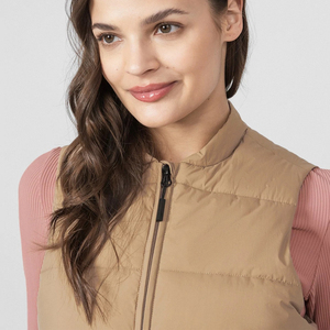 Chaqueta de invierno personalizada para mujer Chaleco acolchado ajustable Bordado Prendas de abrigo largas Tallas grandes Cálido y ligero - Product Image 5