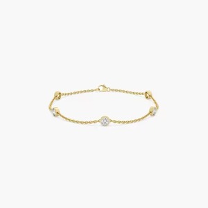 Bracelet design fait main Beau bracelet design rond en or jaune pour mariage - Product Image 1