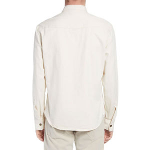 เสื้อยีนส์ทำด้วยมือสำหรับผู้ชายเสื้อเชิ้ตเดนิมสีน้ำเงินสำหรับผู้ชายเสื้อยีนส์คอปกแหลมน้ำหนักเบา - Product Image 3