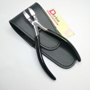 Alicates profesionales para extensiones de cabello, logotipo personalizado de alta calidad, hechos a mano con alicates de goma negra de acero inoxidable, los mejores Alicates para el cabello - Product Image 1