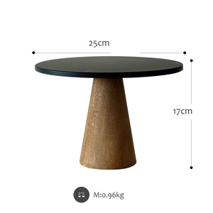 Base para Pastel de Madera Premium con Acabado Negro, Ideal para Decoración de Fiestas y Presentación de Productos de Panadería, Hecha a Mano en India - Product Image 6