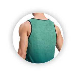 Camiseta sin mangas de entrenamiento de verano para hombre, camiseta sin mangas ligera transpirable de talla grande, diseño sublimado sólido, precio al por mayor - Product Image 4