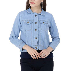 Breathable Made In High Quality Material Women Jeans Jacket Best Selling New Arrival Women Jeans Jacket For Adult