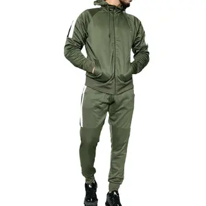 OEM Men Slim Hoodie Tracksuit Top & Bottom Joggers Set Hooded Best Quality Wholesale Tracksuit For Men ODM