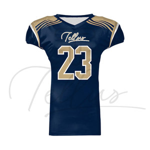 Uniforme de Fútbol Americano de Alta Calidad, Jersey de Manga Corta, 100% Poliéster, Personalizable, Ropa de Equipo, Material Duradero - Product Image 1