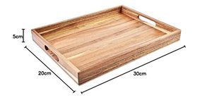 Plateaux de service en bois écologiques au design simple et élégant, décoration de service naturelle de qualité supérieure, plateau de service pour desserts disponible - Product Image 2