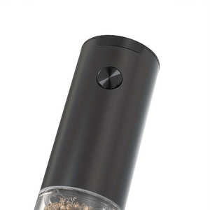 ¡Hola! Juego de Molinillos de Especias Eléctricos Portátiles, 1/2 Piezas, Negros, con Batería No Recargable, Cámara de Plástico Transparente, Molinillo de Sal y Pimienta - Product Image 3