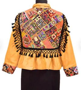 เสื้อแจ็คเก็ตยีนส์ Boho Banjara,เสื้อยีนส์สไตล์วินเทจสำหรับผู้หญิง - Product Image 2