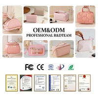 Sac à cosmétiques de voyage en maille de nylon durable pour femmes étui à fermeture éclair de grande capacité usine de haute qualité Style de mode personnalisé
