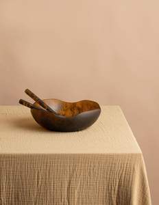 NATUREL Friendly Modern Fancy Round Big Size Resin Bols à fruits et à salade avec des bols de service faits à la main de qualité supérieure multicolore - Product Image 1