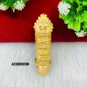 Nouvel arrivage de bagues longues élégantes et à la mode de bijoux d'un gramme en plaqué or 18 carats pour femmes - Product Image 2