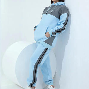 Nouveaux survêtements pour femmes imprimés en relief, coupe ample, sweat-shirt à capuche, pantalon de jogging, impression sublimée de haute qualité, approvisionnement OEM - Product Image 1