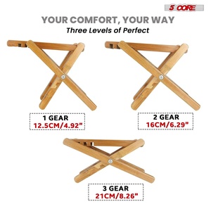 Reposapiés de Madera para Guitarra de 5 Niveles Ajustables, Soporte para Piernas, Reposapiés Clásico - Product Image 3