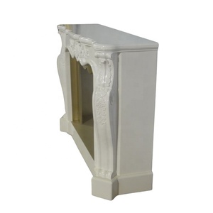 Chimenea de estilo francés, chimenea pintada de blanco, chimeneas de madera de estilo europeo, funcionan como mesa consola, decoración del hogar - Product Image 5