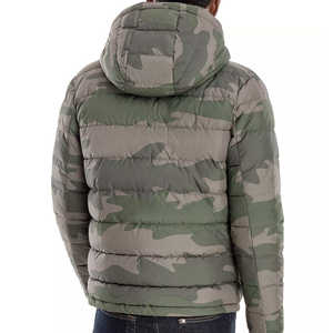 Custom <b>Men</b> Spring Puffer <b>Jacket</b> Casual Windproof Camo Color Patchwork Stand Collar Unisex OEM Service - Product Image 2