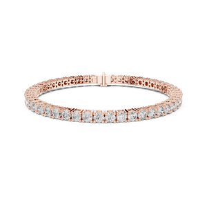 6.37 CT Lab Diamond Tennis <b>Bracelet</b> Round Brilliant Cut 10KT, 14KT, 18KT Gold & 925 Silver Rose, Yellow, White Gold - Product Image 2