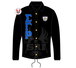 Veste de coach Sigma Gamma Rho, coupe-vent, simple boutonnage, décontractée, unie, légère, veste de coach personnalisée - Product Image 3