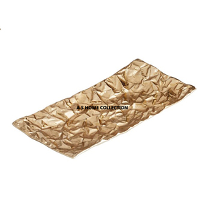 Standard Design Home Decor Fruits Golden Decorative Brass Serving Storage <b>Trays</b> for <b>Kitchen</b> Outdoor Luxurious Food <b>Tray</b> - Product Image 1
