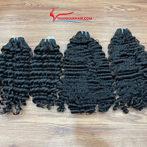 2025 gran oferta vietnamita pelo crudo vapor extensiones de cabello de onda profunda cutícula alineada venta al por mayor envío de la gota - Product Image 3