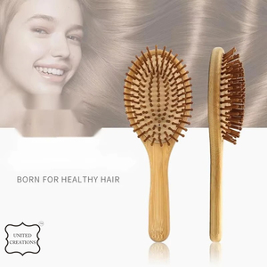Air Cushion Hair Brush Eco Friendly Bamboo <b>Comb</b> Health Hair Brushes Household Comfortable Reusable Hair Massage Brush - Product Image 2