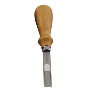 Couteau à sabot de maréchal-ferrant de haute qualité coupe et coupe double face lame droite manche en bois poignée souple pour les professionnels - Product Image 1