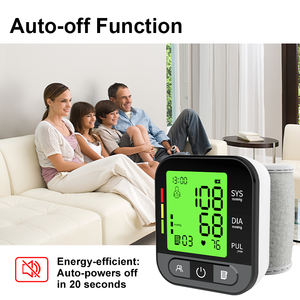 جهاز قياس ضغط الدم الرقمي القابل لإعادة الشحن للمعصم، قياس متذبذبي، شاشة LED كبيرة، مستشعر وضعية، كفة للذراع - Product Image 5
