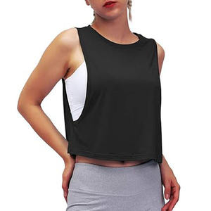 เสื้อออกกำลังกายรูปตัววีแบบลำลองมีช่องระบายอากาศด้านหลังสำหรับยิมโยคะและวิ่งโลโก้ออกแบบได้ตามต้องการ - Product Image 2