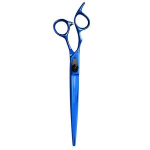 High Quality Grooming <b>Scissors</b> With Sharp Blade Blue Color Coated Pet Straight <b>Dog</b> Grooming <b>Scissor</b> With Finger Rest - Product Image 5