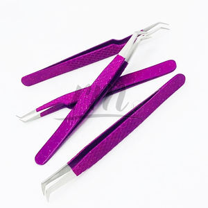 Pince à cils RMI Pince à cils de haute qualité en couleur poudre pour extension de cils avec poignée en diamant Pointe et poignée personnalisées - Product Image 2