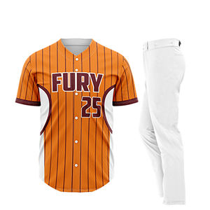 Vente en gros de maillots de baseball respirants personnalisés Ensembles de vêtements de sport Chemises de baseball personnalisées - Product Image 4