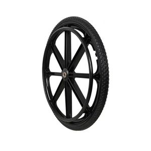 Roue de remplacement en nylon gris durable de 24 pouces Pneu léger et non marquant pour fauteuil roulant Fournitures de thérapie de rééducation en douceur - Product Image 5