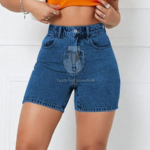 Nouveauté : Shorts en jean personnalisés pour femmes, couleur personnalisée, coton respirant, avec poches. - Product Image 6