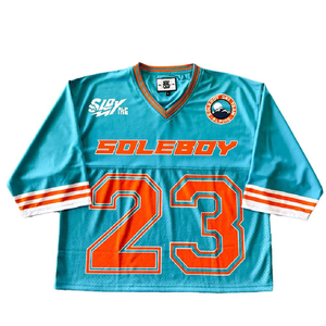 Custom Grey Mesh Football Jersey for Men <b>Orange</b> Print Team Sportswear Breathable V Neck Top - Product Image 3