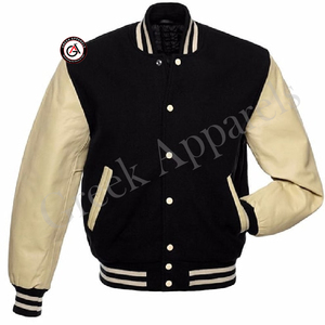 Hunter Green Letterman Jacket con mangas de cuero bronceado | Chaqueta unisex elegante con logotipo personalizado - Product Image 5
