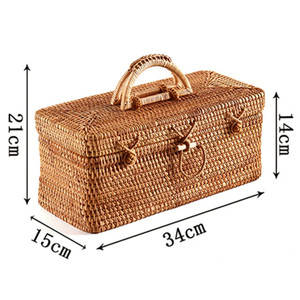 Cesta de almacenamiento de ratán de gran oferta, cesta de ratán para vajilla hecha a mano de Vietnam - Product Image 4