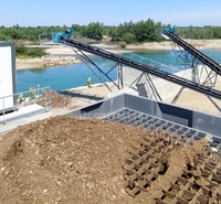 Installation de lavage de sable stationnaire avec pompe |   Machine de nettoyage du sable industrielle haute capacité et durable pour le recyclage du sol et du gravier