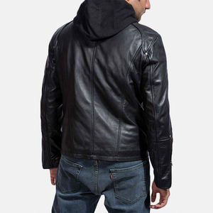Premium Genuine <b>Leather</b> Winter <b>Jackets</b> for <b>Men</b> Stand Collar Front Waterproof Eco-Friendly MOTO Biker Style Comfortable Outerwear - Product Image 2