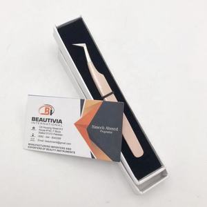 Beautivia International Pince à épiler professionnelle en acier inoxydable avec poignée diamantée - Product Image 5