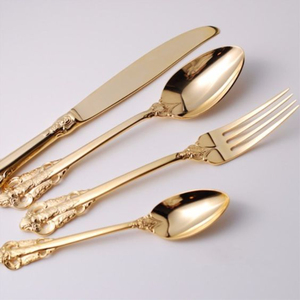 Ensemble de couverts en acier inoxydable couleur or admirable meilleure qualité vaisselle de cuisine prix compétitif conception en métal durable - Product Image 1
