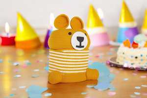 Cute Teddy Shaped Woven Cotton Rope <b>Basket</b> Baby Room Storage Hamper & Toy Organizer Kids Room Teddy Bear Toy Organizer - Product Image 2